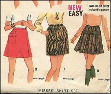 1960s Vtg Rabbit Fur Mini Skirt or Pleated or Wrapped McCalls 2021 Pattern W 29 picture