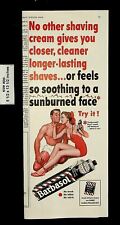 1951 Barbasol Suburned Face Cream Vintage Print Ad 20985 picture