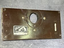 Vintage Victrola Victor Talking Machine VV-215 Name Plate ID Emblem Wood Panel picture