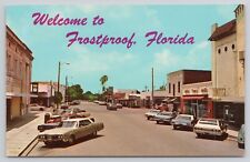 Greetings from Welcome to Frostproof Florida FL Street Scene Vintage Postcard picture