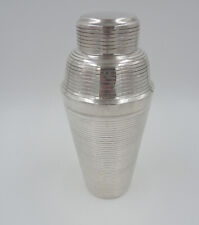 Siverplated ART DECO Cocktail Shaker Carl Deffner Bauhaus details engraved lines picture