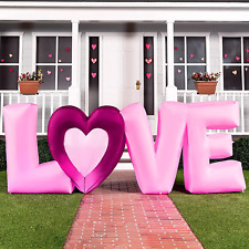 Joiedomi 9 FT Long Valentine Inflatable Love Letters with Build-in LED Lights, B picture