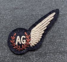 WW2 RAF Royal Air Force Air Gunner Wing Padded Original Cloth Badge picture
