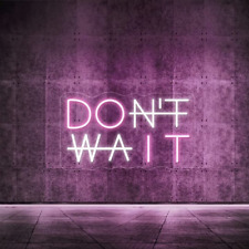 Don'T Wait LED Neon Sign for Wall Decor, DO IT Gym Neon Signs LED Pink&White picture
