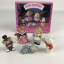 Hallmark Merry Minatures Disney Alice In Wonderland Collection Of Charm 5pc Lot picture