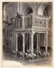 Italy, Ravello, Pulpito della Cattedrale Vintage Albumen Print Drawing Album picture