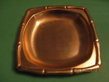 Supreme Cutlery Bamboo Theme Gold Tone Stainless Steel Ashtray Made in Japan picture