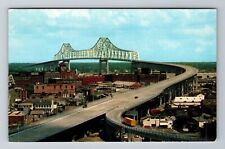 New Orleans LA-Louisiana, Greater New Orleans Bridge, Vintage Souvenir Postcard picture