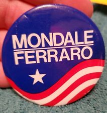 17H VTG Mondale Ferraro 1980s Political Pin Back Pin Button picture