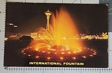 Vintage Postcard - 1962 Seattle World's Fair Internatiomal Fountain At Night picture
