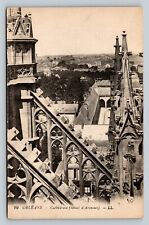 Detailed View of Cathedral Arches Orléans France Vintage Postcard A291 picture