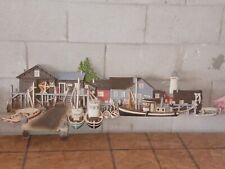 Vintage Burwood Products Wall Hanging Dock Pier Boats Ship Beach House #1504 picture