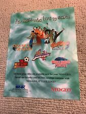 11-8 1/4” Neo Geo Double Dragon Savage Reign  ARCADE VIDEO GAME FLYER picture