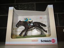 SCHLEICH HORSE figurine Racing &  jockey 42027 Retired NIB Kentucky Derby picture
