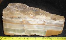 Superb CALCITE ONYX faced rough … 4.9 lbs … great slabber picture