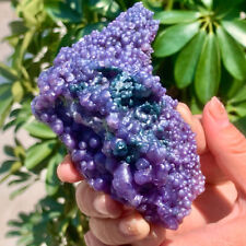 214G Beautiful Natural Purple Grape Agate Chalcedony Crystal Mineral Specimen picture