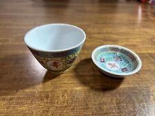 2 Vintage Chinese  Hand Painted Small Bowls one marked eight in one marked 13 picture