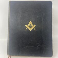 Masonic Temple Leather Holy Bible by A J Holman - Self Pronouncing Edition 1932 picture