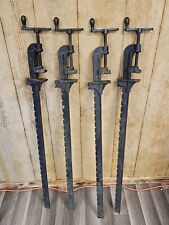 Cast Iron Bar Clamps Set Of 4, 76-1, 76-2, 7346-4, (M) 19th Century? All C. Iron picture