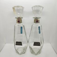 Set Of 2 Vintage Four Roses Whiskey Decanters 1967 picture