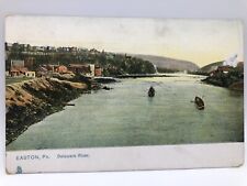 Postcard Easton Pennsylvania Delaware River Boats Tuck & Sons Posted 1908 picture