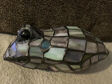 Vintage Tiffany-Style Stained Glass FROG Accent Lamp. Needs Base & Light Kit picture