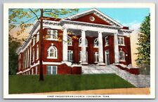 COVINGTON TENNESSEE~FIRST PRESBYTERIAN CHURCH POSTCARD 1920s picture