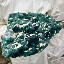 11.8lb Large NATURAL Green Cube FLUORITE Quartz Crystal Cluster Mineral Specimen picture