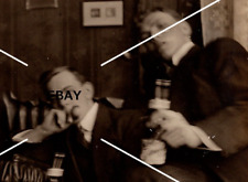 C 1907 - 1914 RPPC Postcard 2 Men Alcohol Liquor Booze Export Bottles Velox picture