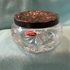 Vintage Gorham Crystal and Electroplate Vanity Dresser Powder Jar picture