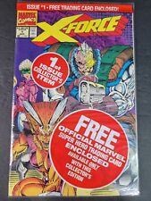 X-Force #1 Factory Sealed With Deadpool Trading Card 1991 Marvel Comic picture