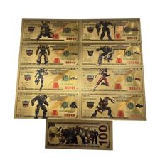 8pcs America Super gold banknote hero Toy Golden ticket cards For Fans Gift picture