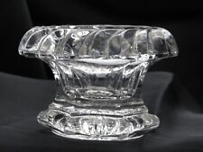 Vintage Antique Pressed Glass Pedestal Salt Cellar Swirl Rim Rayed Base picture