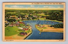 Cap Cod MA-Massachusetts, Aerial Of Harwich Port, Vintage c1941 Postcard picture