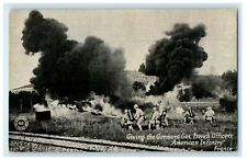 Giving The Germans Gas French Officers American Infantry France WWI Postcard picture