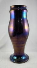Stunning Hand-blown Art Glass Black Iridescent Tall Table Lamp Body - 13.75