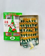 Vintage Everglow Noel Tulip Flower Steady / Flashing 35 Christmas String Lights picture