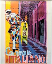 Vintage 1991 PERONI Italy beer Carnevale Italiano Promo Poster Print 18x24 RARE picture