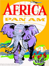 Africa by Air Elephant Vintage African Travel Advertisement Art Poster  picture