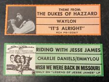 Vintage Jukebox Title Strips Dukes Of Hazzard - Waylon Jennings, Charlie Daniels picture