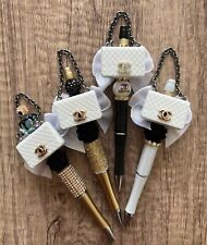 Hand made beaded pen Luxury CC bag gifts. basket filler, Journal, party picture