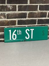 16th ST Retired street signs From Pell City Alabama Old Style Sign Vintage picture