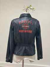 Original Harley Davidson XL Leather Ladies Jacket Biker Vintage picture