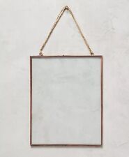 Sold Out ANTHROPOLOGIE Antique VITERI Brass Glass HANGING Picture FRAME 11x14 NW picture