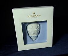 NEW Collectable WEDGWOOD White/Blue Snowflake Teardrop Jasperware Ornament picture