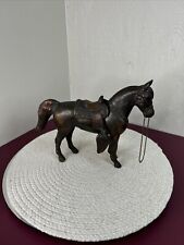 Vintage 1950s Cast Pot Metal Horse Carnival Prize Horse Souvenir Copper Tone picture