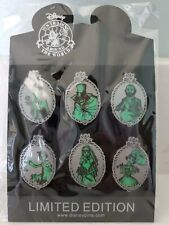 New Disney Pin Haunted Mansion Glow in Dark Portrait Set of 6 picture