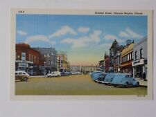 Chicago Heights, Illinois IL ~ Halsted Street 1940s L716 picture
