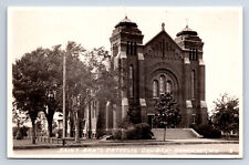 Vintage RPPC Somerset WI Saint Ann's Catholic Church to West Bend WI P23 picture