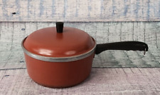 VINTAGE CLUB ALUMINUM POPPY RED 2.5 QT Pan Sauce Pot With Lid picture